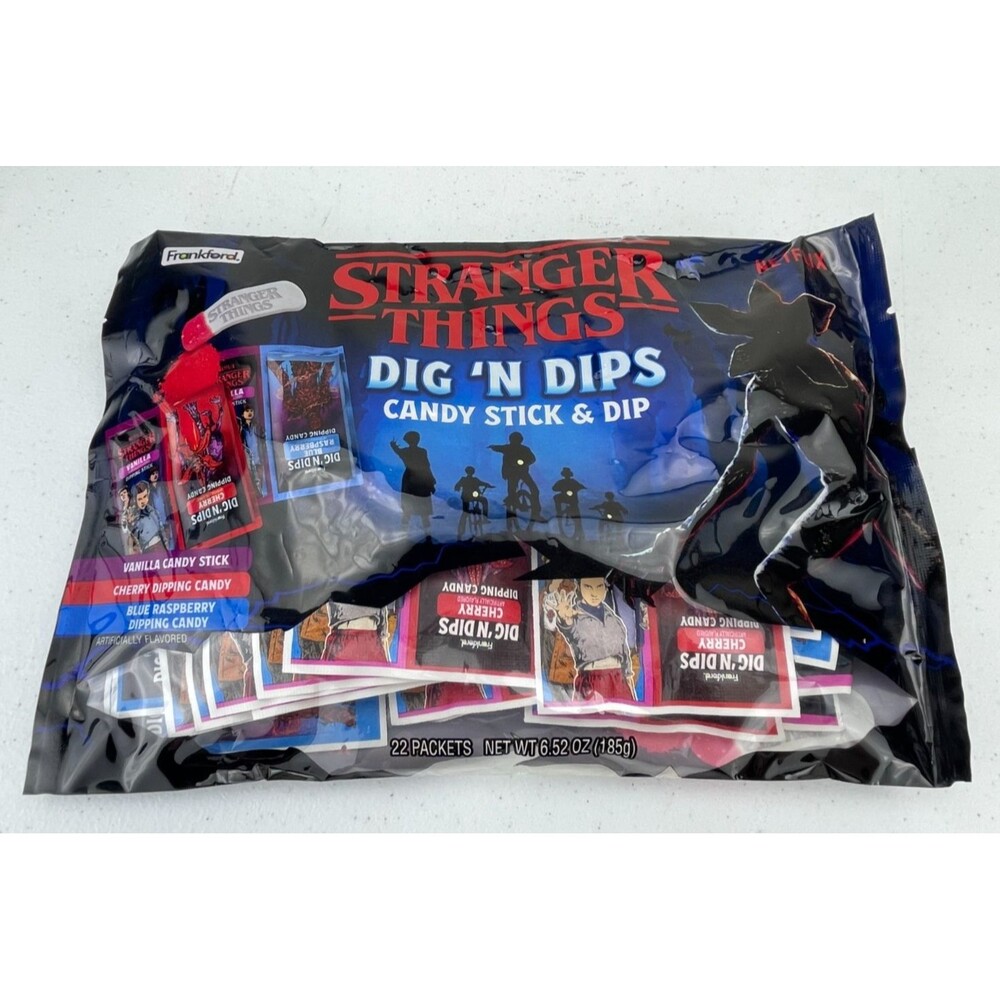 STRANGER THINGS Big n' Dips Candy Sticks HALLOWEEN 6.5oz 22ct FRANKFORD